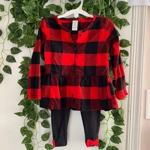 Carter’s girls holiday set - top and leggings - 3t